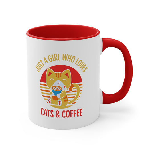 Cats and Coffee Accent Coffee Mug, 11oz