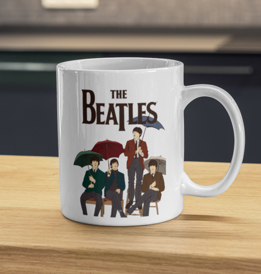 Beatles Retro White 11oz ceramic mug